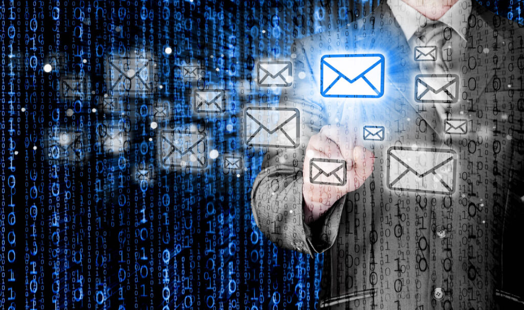 Businessman email concept